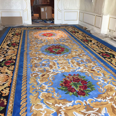 Alfombra y alfombras de lana de mano de lujo para salón de lujo Hotel moderno