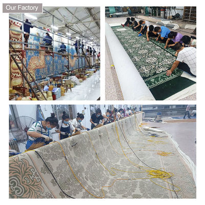 Alfombras de lana envueltas a mano estilo patrón de seda para sala de estar comedor pasillo villa