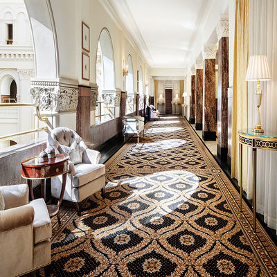 Alfombra de seda hecha a mano para pasillos de hoteles de 5 estrellas y habitaciones comerciales