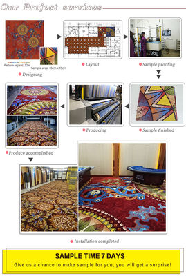 Pavimento interior de lujo 5 estrellas Hotel Lobby Alfombra Impresión de pared a pared Moquetas Alfombras