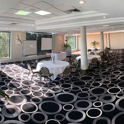 7 mm de altura de pila Moderno 80% lana 20% nylon Pared a pared Alfombra de Axminster para el hotel de automóviles