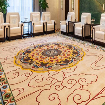 Hotel Lobby Hall Alfombra de la sala de estar hecha a mano de lana acrílica de seda de viscosa con talla