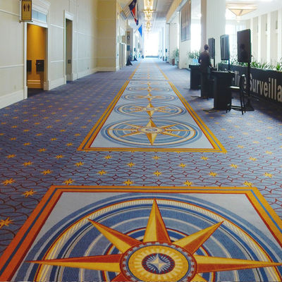 Alfombra de estilo moderno de pila alta resistente al fuego impresa a medida para habitaciones de hotel