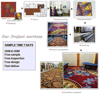 Impresión personalizada de alfombras cortadas para diseño de decoración de pared a pared