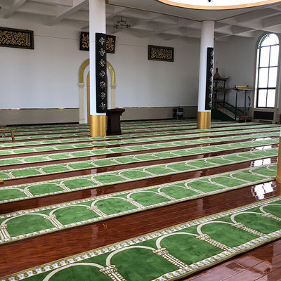 Rollo de alfombra de la mezquita de patrón floral para la alfombra de la iglesia de oración de la mezquita moderna
