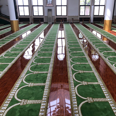 Rollo de alfombra de la mezquita de patrón floral para la alfombra de la iglesia de oración de la mezquita moderna