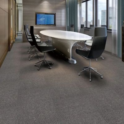 Tejas para alfombras 50x5 PVC con respaldo de polipropileno de oficina moderna respetuosa con el medio ambiente retardante del fuego