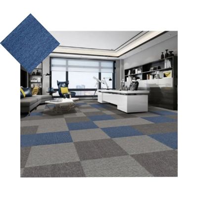 Tejas para alfombras 50x5 PVC con respaldo de polipropileno de oficina moderna respetuosa con el medio ambiente retardante del fuego