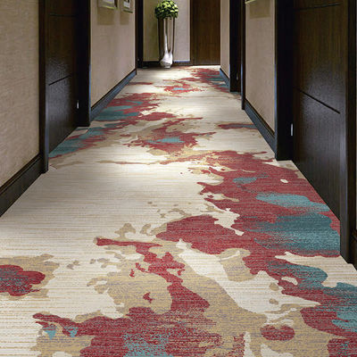 Resumen Patrón impreso Modelo personalizado Pasillo de la habitación del hotel Alfombra hecha por máquina antideslizante