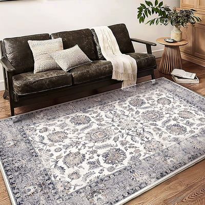 Alfombra decorativa de impresión a medida europea antimicrobiana para el piso de la sala de estar moderna