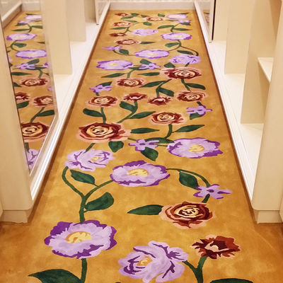 Modelo abstracto personalizable Alfombra de habitación de hotel de pared a pared Alfombras hechas a mano Alfombras con tufos