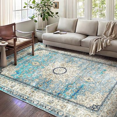 Inicio Resumen Patrón de estilo étnico turco Alfombra ideal para el dormitorio Sofá Mesa de café