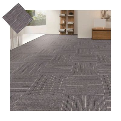 Tejas de alfombra Beijing 50x50 Hotel de lujo PP Jacquard Oficina comercial PVC piso antideslizante