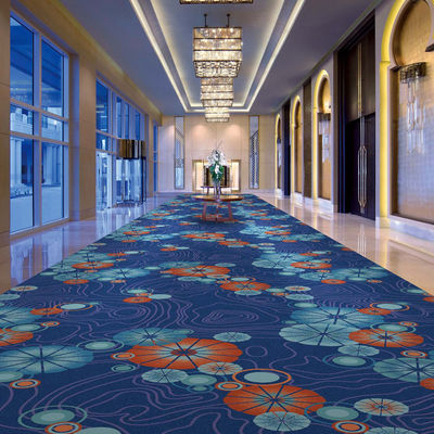 Planta de hotel de 5 estrellas de diseño personalizado Alfombra de Axminster con material de apoyo de yute / PP