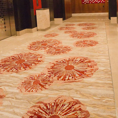 Alfombra de lana de hotel con patrón de pasillo hecha a mano para áreas públicas y pasillos de hotel