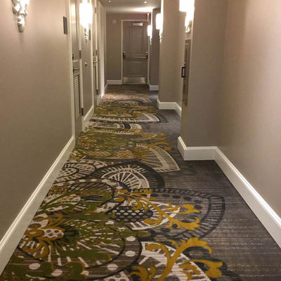 Alfombra de lana de hotel con patrón de pasillo hecha a mano para áreas públicas y pasillos de hotel
