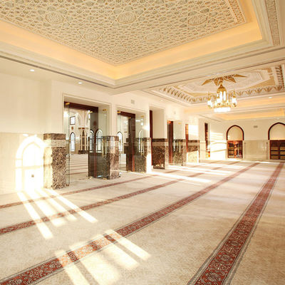 Alfombra de pila cortada a mano a mano para hotel de mezquita 100% acrílico 10 mm Tejido de algodón de respaldo