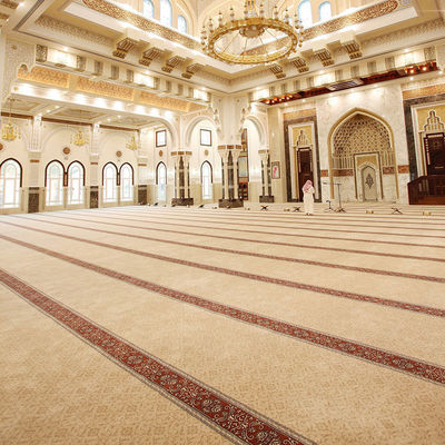 Alfombra de pila cortada a mano a mano para hotel de mezquita 100% acrílico 10 mm Tejido de algodón de respaldo