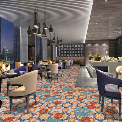 Alfombra para salón de banquetes Alfombras de suelo de nylon comercial moderno para el vestíbulo y las habitaciones del hotel