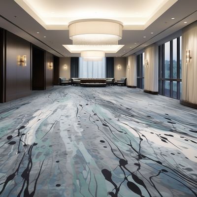Hotel Lobby Corredor Rollo de alfombra en Silverstone Diseño impreso para hotel de lujo moderno