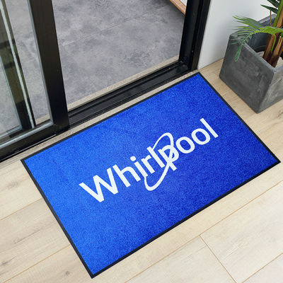 Alfombra de la puerta de entrada Impreso personalizado de caucho de nylon con respaldo de absorción Alfombra de la puerta para la entrada del salón