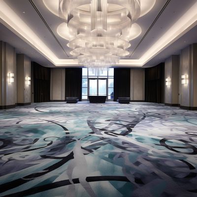 Hotel Lobby Corredor Rollo de alfombra en Silverstone Diseño impreso para hotel de lujo moderno