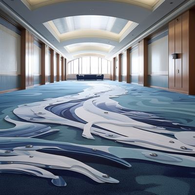 Hotel Lobby Corredor Rollo de alfombra en Silverstone Diseño impreso para hotel de lujo moderno
