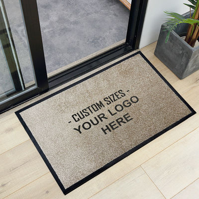 Alfombra rectangular personalizada Anti deslizamiento exterior de nylon Impresión de logotipo colchoneta de puerta para la entrada del hotel Star