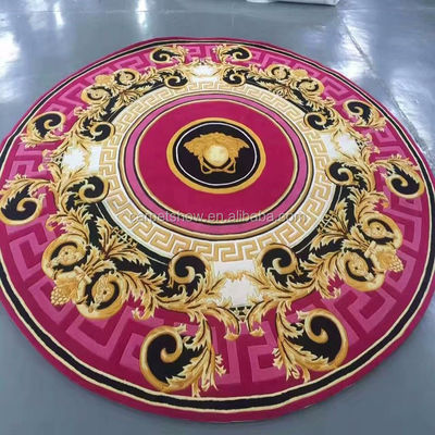 4Alfombra de acrílico en forma de flor rosa personalizada para habitación de niños y espacio de oración para adultos