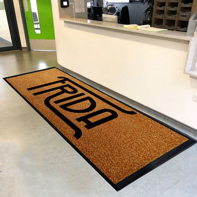 Logotipo personalizable soporte de alfombra de puerta personalización y patrón abstracto para el ajuste perfecto