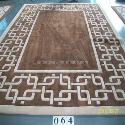 Diseño moderno Técnica de pila cortada con tufos espesor 10 mm óvalo 100% alfombra de lana hecha a mano para el hogar