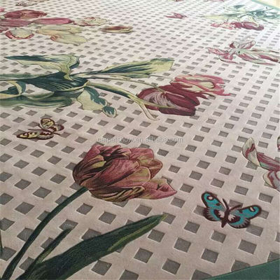 Alfombra de patrón floral rectangular 100% lana Acrílico Tufted Cut Pile 10 mm de espesor para el baño de oración