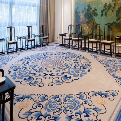 Alfombra de sala de estar de lujo diseñada a mano alfombra de lana para pasillo moderno