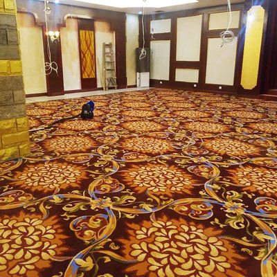Máquina de alfombras de lujo de lana de nylon Axminster Casino hecha en bucle de oficina lavable
