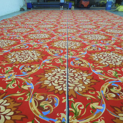 Máquina de alfombras de lujo de lana de nylon Axminster Casino hecha en bucle de oficina lavable
