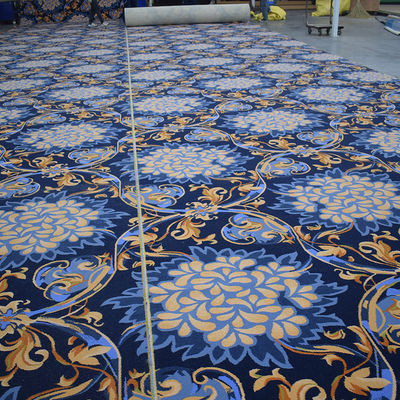 Máquina de alfombras de lujo de lana de nylon Axminster Casino hecha en bucle de oficina lavable