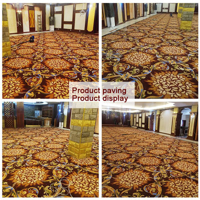 Máquina de alfombras de lujo de lana de nylon Axminster Casino hecha en bucle de oficina lavable