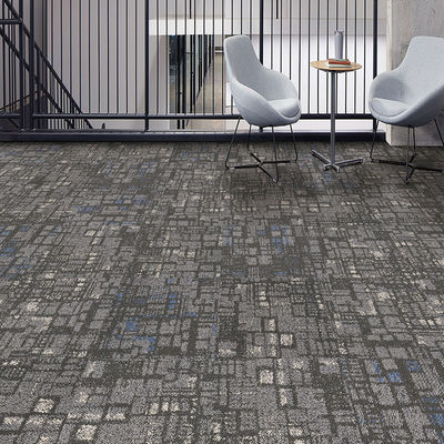 Fibra de vidrio refuerza PVC 50x50 Tiles de alfombras modulares de oficina para el comercio