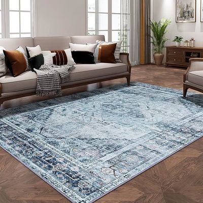Alfombra de diseño oriental pulida a mano para el dormitorio comedor cocina sala de estar alfombra antideslizante
