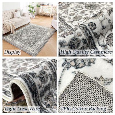Alfombra de diseño oriental pulida a mano para el dormitorio comedor cocina sala de estar alfombra antideslizante
