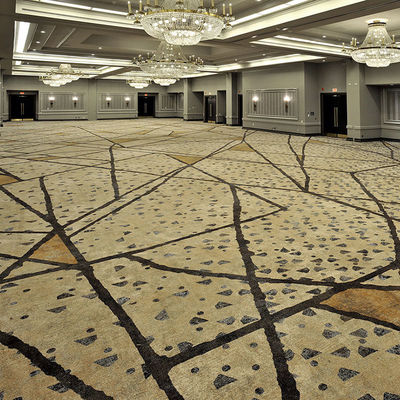 Alfombra de hotel impresa de nylon de pila media para pasillos personalizados y pisos de pared a pared
