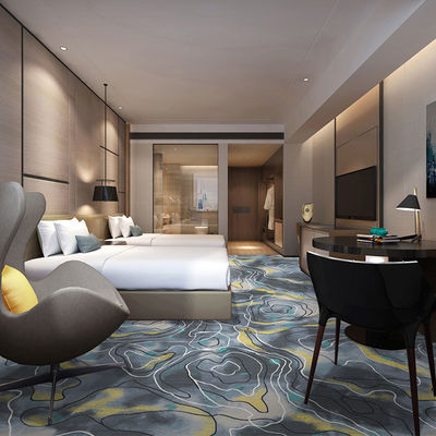 Decoración de la sala del vestíbulo del hotel con alfombras de piso de impresión moderna a granel