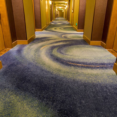 Moderno comercial de lana gris y alfombra de nylon para el pasillo de la habitación del hotel Diseño personalizado