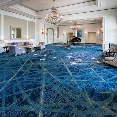 Moderno comercial de lana gris y alfombra de nylon para el pasillo de la habitación del hotel Diseño personalizado