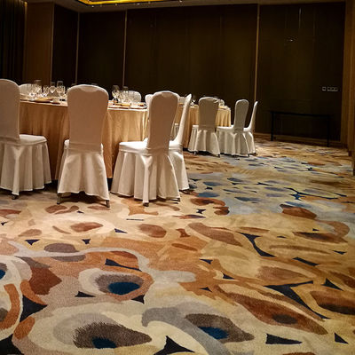 Alfombra de piso de salón de banquetes en lana gris moderna y nylon para pasillos de habitaciones de hoteles