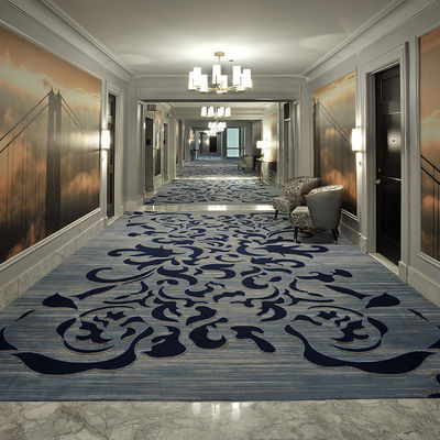 Diseño de alfombras de hotel personalizado de pared a pared para pisos de pasillos a prueba de fuego