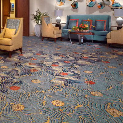 Salón comercial Alfombra de suelo de lana de lujo para hoteles Diseño de cine Teatro patrón personalizado