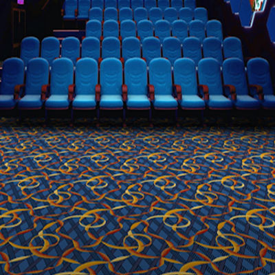 Alfombra de suelo de lana de lujo para hoteles Cine Teatro Diseño de patrón personalizado Fabricado
