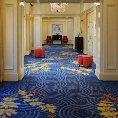 Salón comercial Alfombra de suelo de lana de lujo para hoteles Diseño de cine Teatro patrón personalizado