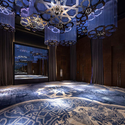Alfombra de seda de lana con tufo antimicrobiano para pasillos interiores en decoración de hoteles de lujo